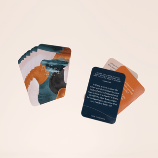 Preview of self-care questions card deck example.